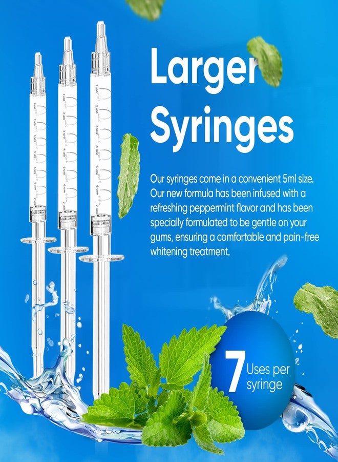 جلو اب مجموعة تبييض الأسنان "جلو أب" للأسنان الحساسة مع ضوء LED أزرق، مجموعة تبييض أسنان فورية لمدة 10 دقائق مع 3 محاقن (5 مل) من جل بيروكسيد الكارباميد بتركيز 35% بنكهة النعناع وعلبة. - Image 5